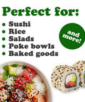 Food to Live Tuxedo Sesame Seeds, 2 Pounds - Black and White Sesame Seed Mix, Ideal for Sushi, Rice, Salad, and Poke Bowls, Vegan, Kosher, Bulk