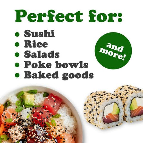Food to Live Tuxedo Sesame Seeds, 2 Pounds - Black and White Sesame Seed Mix, Ideal for Sushi, Rice, Salad, and Poke Bowls, Vegan, Kosher, Bulk
