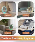 Drowseflow White Noise Sound Machine For Sleep 29 Non-Looping Sleep Sounds 7-Color Nightlight 4 Timers Memory Usb-C Charging Hanging Rope For Crib/Stroller For Baby Kids Adults Travel.