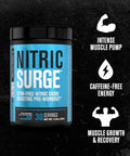 Jacked Factory Nitric Surge Stim Pre Workout Powder Caffeine Nitric Oxide Supplement W/Concret Creatine L Citrulline & Glycersize Glycerol Pineapple Mango 30 Servings