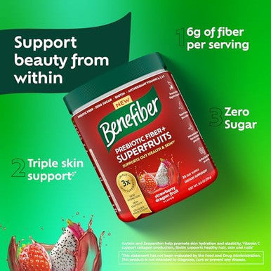 Benefiber Prebiotic GLP 1 Friendly Fiber Superfruits Dietary Supplement