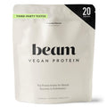 Beam Vegan Protein Powder Organic Pea Protein Isolate 20g Plant-Based Protein per Serving Third-Party Tested No Added Sugar Dairy Free Soy Free Gluten Free 20 Servings Chocolate