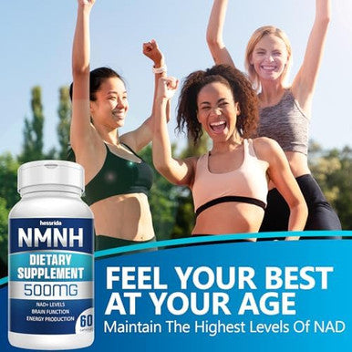 Nmnh (Dihydronicotinamide Mononucleotide), 500Mg Per Serving, Nad Supplement To Boost Nad+ Levels As We Age, Nad + Supplement For Anti Aging & Energy, 60 Capsules
