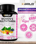 Vegan Women'S Daily Multivitamin 50 Plus With Organic Wholefood Based Natural Ingredients, Ginger, Maca, Multi-Vitamin B Complex & More - Energy Support, Immune System Booster -90 Capsules