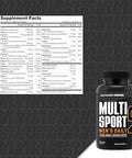 Nutrabio Multisport For Men - Mens Multivitamin - 33 Vitamins Minerals Micronutrients - Rich In Antioxidants - Supports Peak Athletic Performance Energy Metabolism (120 Vegetable Capsules)