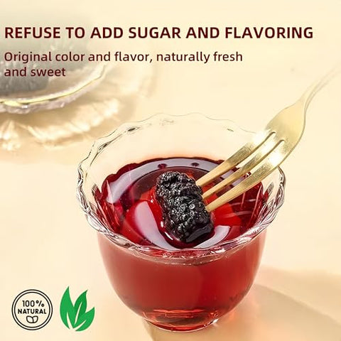 Food to Live Dried Black Mulberry, 5.3oz (150g) - Vegan | Juicy Sweet-Tart Superfruit for Snacks, Smoothies & Baking | Raw, No Sugar Added, Resealable Bulk Bag