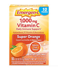 Emergen-C 1000Mg Vitamin C Powder For Daily Immune Support Caffeine Free Vitamin C Supplements With Zinc And Manganese B Vitamins And Electrolytes Super Orange Flavor 10 Count
