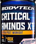 Bodytech Critical Aminos Xt Intra/Post Workout Powder - Supports Muscle Recovery Endurance And Performance For Optimal Results - Refreshing Strawberry Lemonade Flavor (16 Oz / 45 Servings)