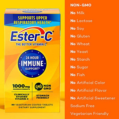 Ester C Vitamin C 90 Coated Tablets 1000 Mg