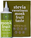 Natrisweet Monk Fruit Stevia Liquid Drops, 8 fl oz, Stevia Monk Fruit Sweetener Liquid Without Erythritol, No Fillers, Zero Calorie, Zero Carbs Stevia Monkfruit Sweetener for Coffee, Tea, Drinks