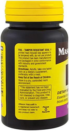 Mason Natural Vitamin K 100Mcg Tablets 100 Ea