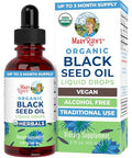 Maryruth'S Organics Black Seed Oil Liquid Drops Cold Pressed 3 Month Supply Usda Organic Black Cumin Seed Oil Immune Support Respiratory Health Sugar&Gluten Free Vegan Non-Gmo 2 Fl Oz