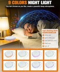 Focevn White Noise Sound Machine For Sleep - Portable Sound Machine 20 Soothing Sounds 9-Color Night Light 30 Volume Levels 4 Timer Options Type-C Charging Noise Machine For Baby Adult Home Office Travel