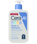 Cerave Baby Wash & Shampoo | 2-In-1 Tear-Free For Skin Hair Fragrance Paraben Dye Phthalates Sulfate Free Bath| Soap With Vitamin E 16 Ounce