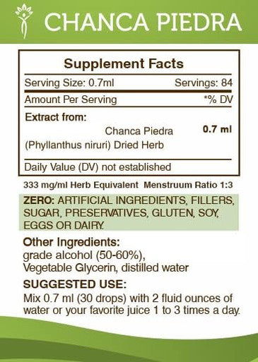 Secrets of the Tribe Chanca Piedra Tincture Alcohol Extract, High-Potency Herbal Drops, Tincture Made from Chanca Piedra (Phyllanthus niruri) Dried Herb 2 oz