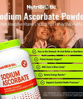 NutriBiotic Sodium Ascorbate Buffered Vitamin C Powder Vegan NonAcidic and Easier on Digestion Than Ascorbic Acid Essential Immune Support and Antioxidant Supplement Gluten and GMO 16 Oz