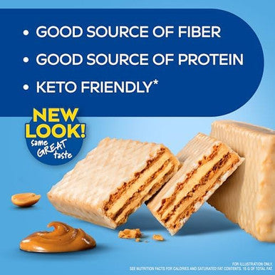 Atkins Peanut Butter Protein Wafer Crisps Protein Dessert 4G Net Carb 1G Sugar Keto Friendly 5 Count (Pack Of 4)