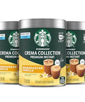 Starbucks Crema Collection Premium Instant Madagascar Vanilla Flavored Instant Coffee, 100% Arabica Beans, 3 Tins (7.12 Oz Each)
