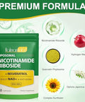 Nad+ Supplement With Nicotinamide Riboside-Liposomal Nicotinamide Riboside 900Mg,High Purity Resveratrol Nad Supplement For Anti-Aging,Energy,Focus-80 Capsules