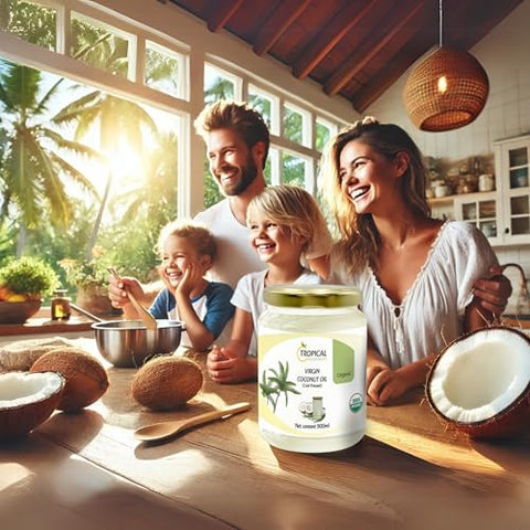 Tropical Goodness Organic Liquid Coconut Oil 16oz ÃƒÂ¢Ã¢â€šÂ¬Ã¢â‚¬Å“ Glass Jar - No Plastic, Cold Pressed, Non-GMO, Gluten-Free, for Cooking, Baking, Skin & Hair