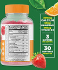 Lifeable Calcium Magnesium Kids + Biotin Kids Gummies Bundle Great Tasting Vitamin Supplement Gluten Gmo Chewable Gummy