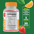 Lifeable Calcium Magnesium Kids + Prebiotic Fiber Kids Gummies Bundle Great Tasting Vitamin Supplement Gluten Gmo Chewable Gummy