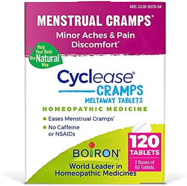 Boiron Cyclease Cramps Tablets For Relief From Menstrual Cramps Aches Pain And Discomfort 60 Count