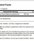 Swanson Full Spectrum Oregon-Grape Root 400 Milligrams 60 Capsules (4 Pack)