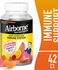 Airborne Assorted Fruit Flavored Gummies 42 Count 750Mg Of Vitamin C And Minerals & Herbs Immune Support (Packaging May Vary) (Pack Of 3)