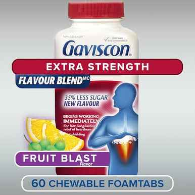 Gaviscon Extra Strength Flavour Burst Tablets 60 Count