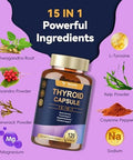 Totaria Thyroid Support For Women & Man Supplement Complex Capsules - Iodine Thyroid Supplement With L Tyrosine Bladderwrack Kelp Ashwagandha Selenium Supplements - Mood Enhancer Energy Blance Thyroid Level