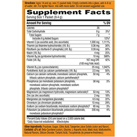 Emergen-C Dietary Supplement With 1000Mg Vitamin C (Tangerine Flavor 10-Count 0.33 Oz. Packets Pack Of 3)