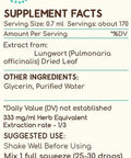 Lungwort B120 (2pcs) Alcohol-Free Herbal Extract Tincture, Super-Concentrated Lungwort (Pulmonaria officinalis) Dried Leaf (2x4 fl oz)