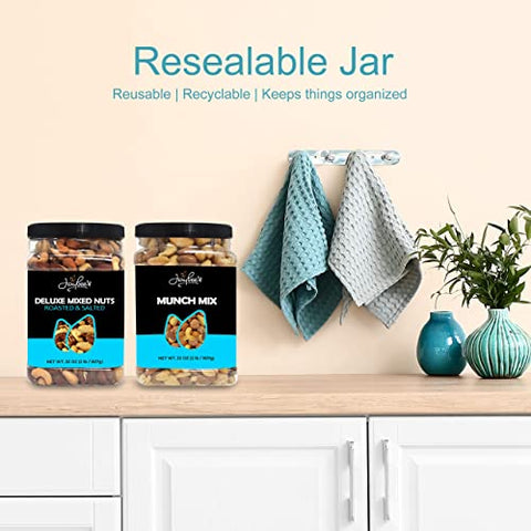 JaybeeÃƒÂ¢Ã¢â€šÂ¬Ã¢â€žÂ¢s Unsalted Mixed Nuts | 32 oz | Gourmet Roasted Deluxe Nut Mix with Cashews, Almonds, Pecans, Hazelnuts, Brazil Nuts (No Peanuts) | Keto, Vegan Friendly, Kosher, Healthy Snacks