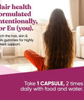 Eu Natural Vibrance Hair Growth Vitamins For Women Grow Hair Faster, Healthier, And Stronger With Potent Multiblend Of Biotin & Optimsm Supports Thicker, Shinier Hair & Regrowth 60 Vegetarian Soft Capsules