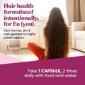 Eu Natural Vibrance Hair Growth Vitamins For Women Grow Hair Faster, Healthier, And Stronger With Potent Multiblend Of Biotin & Optimsm Supports Thicker, Shinier Hair & Regrowth 60 Vegetarian Soft Capsules