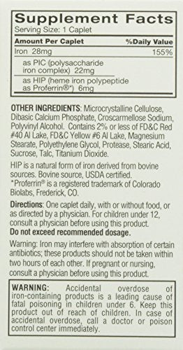 Feosol Complete With Bifera Iron Caplets 30Ct