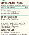 Red Sage B120 (2pcs) Alcohol-Free Herbal Extract Tincture, Concentrated Liquid Drops Natural Red Sage (Salvia Miltiorrhiza) Dried Root (2x4 fl oz)
