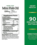Nature'S Bounty Mini Fish Oil Softgels 1290 Mg Omega-3 Supports Heart Health Odor-Less 90 Mini Coated Softgels - Pack Of 2