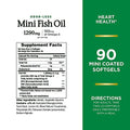 Nature'S Bounty Mini Fish Oil Softgels 1290 Mg Omega-3 Supports Heart Health Odor-Less 90 Mini Coated Softgels - Pack Of 2