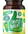 Flavcity Vitamin D Supplement, Triple Threat - 3-In-1 Dietary Supplement For Immune Support - Made With Vitamin D3, Zinc & Vitamin K2 For Maximum Absorption - 30 Capsules