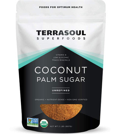 Terrasoul Superfoods Organic Coconut Sugar 2 Lbs - Low Glycemic | Unrefined | Trace Minerals