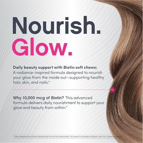 Neocell Biotin Beauty Soft Chews 30 Chewables 10000Mcg Hair Skin and Nails Acai Berry Flavor