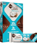 Nugo Slim Dark Chocolate Crunchy Peanut Butter 16G Vegan Protein 3G Sugar 7G Fiber Low Net Carb Keto Friendly Gluten 24 Count