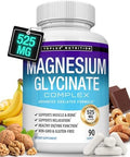 Toplux Magnesium Glycinate 525Mg High Absorption Chelated Magnesium Supplement Made With Pure Magnesium Glycinate Supports Muscles Sleep Cramps Recovery Bisglycinate Complex Vegan Nongmo 90 Capsules