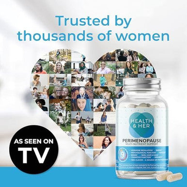 Health & Her Perimenopause Supplement For Women The Uk'S No.1 Perimenopause Supplement Multinutrient Wellbeing Support For Early Stage Of Menopause Vegan Gluten Non Gmo (60 Ct 1 Month)