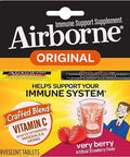 Airborne Very Berry Effervescent Tablets 10 Count 1000Mg Of Vitamin C Immune Support Supplement (Pack Of 4)