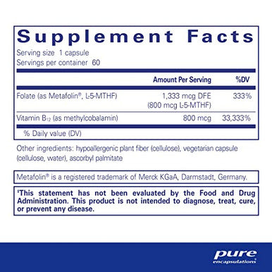 Pure Encapsulations B12 Folate 60 vcaps