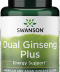 Swanson Dual Ginseng Plus 60 Capsules