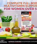 Daily Multivitamin for Women 50 Over Memory Support Supplement Promotes Stress Reduction Healthy Immune Response Supports Healthy Heart Function Designed for Stomach Comfort